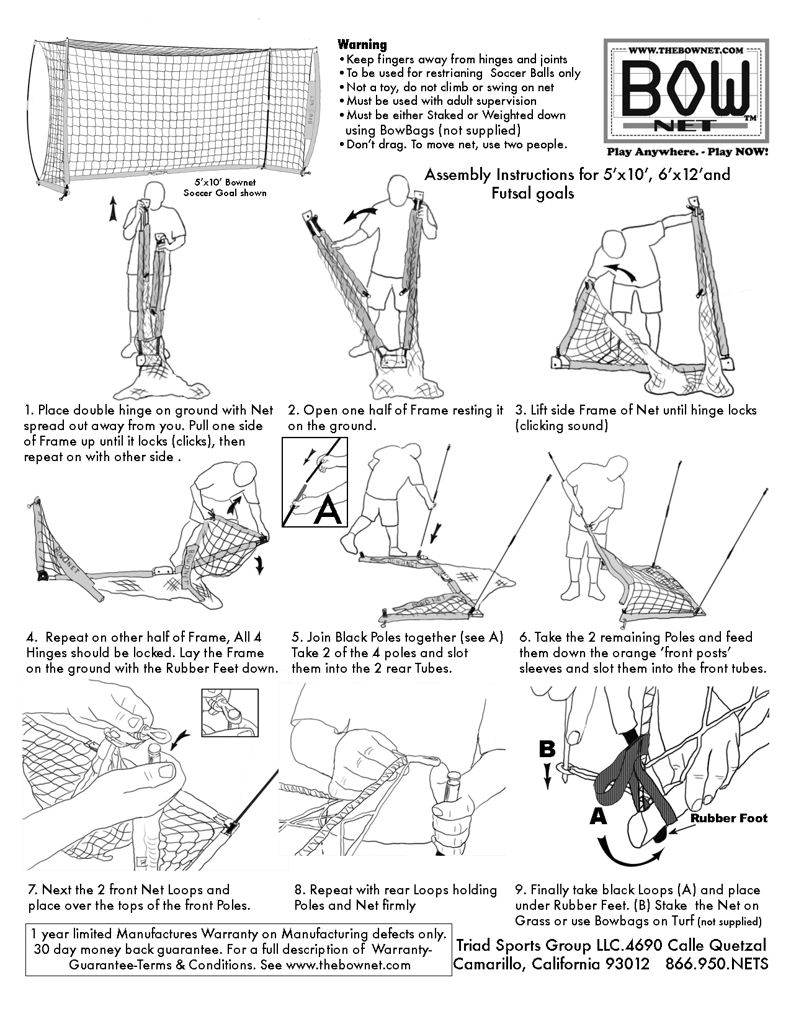 Bownet 6 x 12 printable instructions 