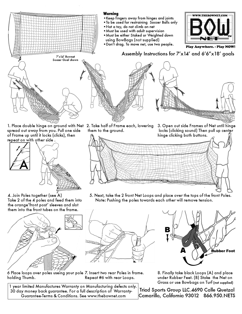 Bownet 7 x 14 printable instructions